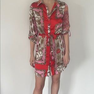 Baroque scarf dress Versace Gucci style